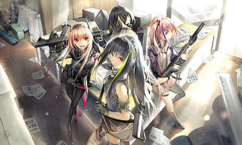 M4 Sopmod Ii (Girls Frontline), Girls Frontline, Video Game, Ar15 (Girls Frontline), Eye Patch, M16A1 (Girls Frontline), M4A1 (Girls Frontline) HD wallpaper