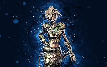 X-Tiction Armor Chromium Tarana, , blue neon lights, Fortnite Battle Royale, Fortnite characters, X-Tiction Armor Chromium Tarana Skin, Fortnite, X-Tiction Armor Chromium Tarana Fortnite HD wallpaper