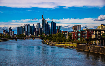 Frankfurt am Main, Maintower, skyscrapers, business centers, Frankfurt am Main skyline, Frankfurt am Main cityscape, Germany HD wallpaper