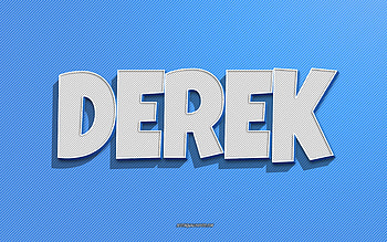 Derek, blue lines background, with names, Derek name, male names, Derek greeting card, line art, with Derek name HD wallpaper