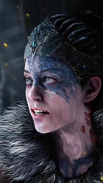 Hellblade, Senua, Dynamic protagonist, Intricate designs HD phone wallpaper