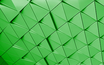 green 3d triangles background, , 3d green background, geometric background, green triangles background, green creative background HD wallpaper