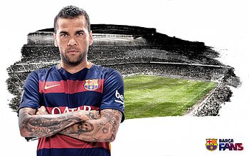 Daniel Alves FC Barcelona, soccer, sports, football, fc-barcelona, fcb, fc-barcelona-team HD wallpaper