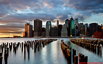 city, landscape, blue, wather HD wallpaper