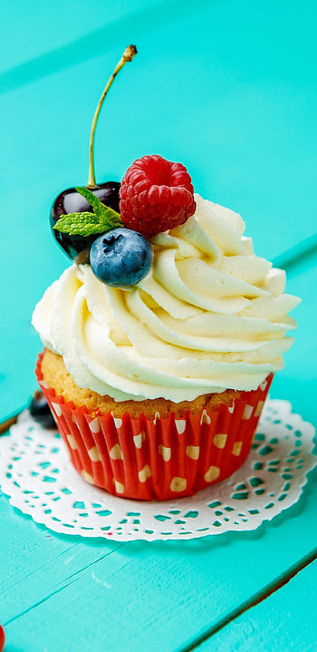 Food cupcake, Tasty dessert, Sweet treat, Gourmet delight HD phone wallpaper