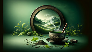 Green Tea Elegance -, green tea, tea, nature, cup, landscape HD wallpaper