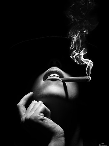 Smoking Girl Dark, Women Smoke HD phone wallpaper