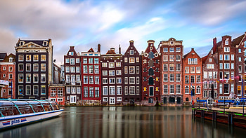 Amsterdam Skyline, Dutch capital, Canal network, Iconic architecture HD wallpaper
