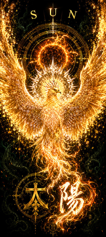 Sun, Fan Art, AI Art, Amoled, Lord Of Mysteries, Mythical Creature HD phone wallpaper