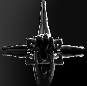 Black and white, dance, man, dancers, girl, woman HD wallpaper
