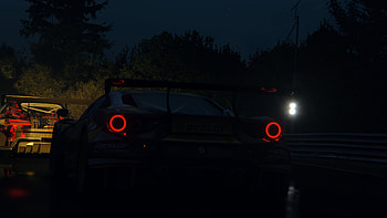 The Ferrari 488 GT3 in the 24 Hours of Nurburgring, racing, race car, car, motorsport, video game, Assetto Corsa HD wallpaper