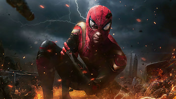 Injured Spiderman, spider-man-no-way-home, spiderman, 2021-movies, movies HD wallpaper