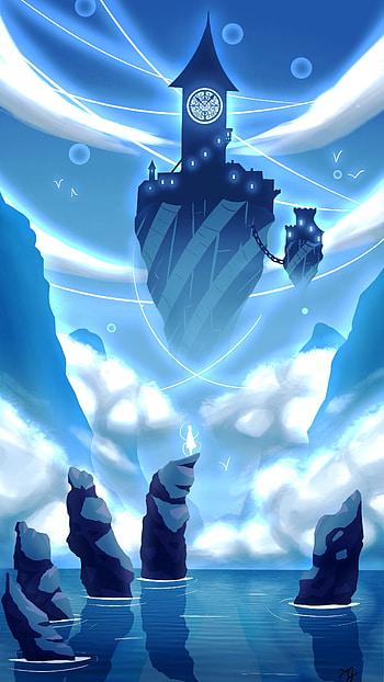 Art, Clouds, Vector, Rocks, Tower HD phone wallpaper