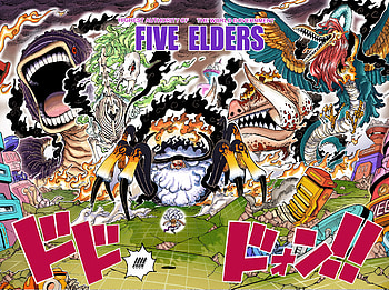 One Piece — Five Elders Showdown ( Quad ), Anime, One Piece, manga, Five Elders HD wallpaper