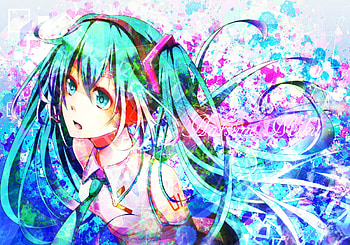 Hatsune Miku, awesome, uniform, artistic, nice, digital, cg, hatsune, aqua eyes, outfit, white, art, twintail, girl, headset, singer, aqua, anime girl, anime, pretty, green, virtual, blue, colorful, black, song, heads, cute, vocaloid, beauty, miku, music, vocaloids, program, beautiful, diva, tie, pink, rainbow, aqua hair, cool, idol, micro HD wallpaper