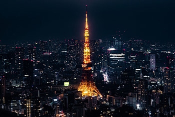 Dark, tower, night, cityscape HD wallpaper