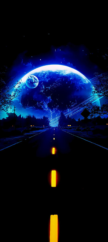 Road, atmosphere, midnight HD phone wallpaper