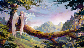 When I Met Angel, love, angel, wings, artist, artwork, digital-art, deviantart HD wallpaper
