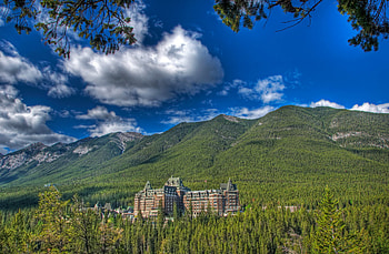 Building, Hotel, Canadian Rockies, , Banff HD wallpaper