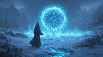 Fantasy Ice Mage Casting Mystic Spells, fantasy, magic, mage, portal HD wallpaper