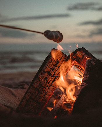 Bonfire, Fire, Flame, Miscellanea, Miscellaneous, Marshmallow, Zephyr, Logs HD phone wallpaper