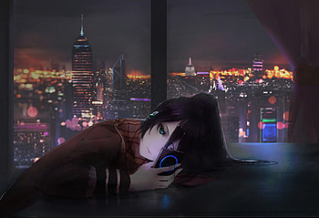 Anime Girl Listening Music On Ipod, anime, artwork HD wallpaper