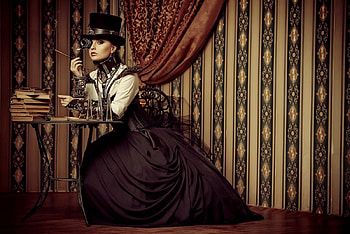 Springfield Steampunk, Hats, Woman, Steampunk, People, Fashions HD wallpaper