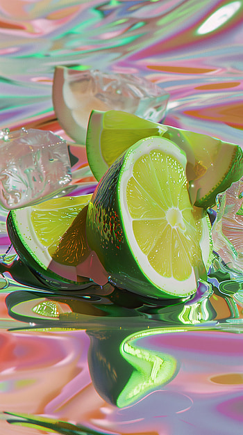 Citrus Splash Abstract, food, ice, lemon HD phone wallpaper