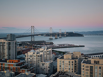 Cities, Twilight, City, Building, View From Above, Dusk, Bridge HD wallpaper