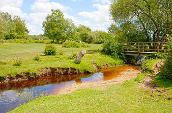 Lovely Landscape, Bridges, Countryside, Fields, Nature, Landscapes, Streams HD wallpaper