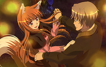 Spice and wolf lawrence and holo dancing 2gether and background HD wallpaper