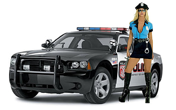 WOMEN ON DUTY, girl, car, job, cop HD wallpaper