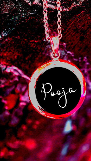 P Name, Pooja, locket HD phone wallpaper
