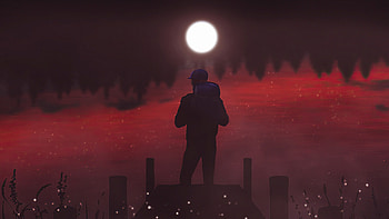 Retreat, alone, artist, artwork, digital-art, deviantart HD wallpaper
