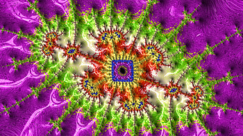 Trippy Psychedelic Fractal, colorful, colors, artistic, purple, green, Abstract, fractal, abstract green, abstract purple HD wallpaper