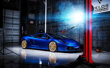 Lamborghini Gallardo Adv Whels, lamborghini, lamborghini-gallardo, cars, blue HD wallpaper