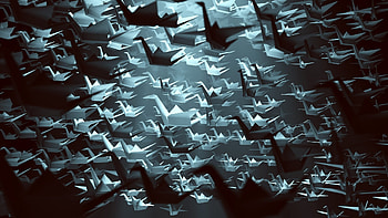Thousand paper cranes, Global focus, Art installation, Symbol of peace HD wallpaper