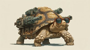 Sulcata Sentinel — Armored Tortoise Ultra, Animal, tortoise, sunglasses HD wallpaper