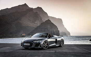 Audi R8 Spyder V10 performance RWD, , offroad, 2022 cars, supercars, gray cabriolet, german cars, Audi HD wallpaper