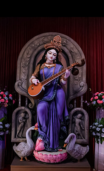 Saraswati Puja, basantiutsab, festival HD phone wallpaper