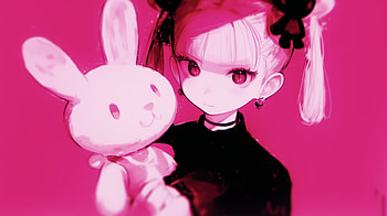 : My Melody in Pink Anime Wonderland, Anime, Onegai My Melody, My Melody (Onegai My Melody), pink anime HD wallpaper