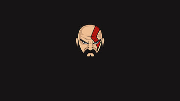 Minimal Kratos, kratos, superheroes, artwork, digital-art, behance HD wallpaper