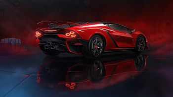 Pubg Mobile X Red Lamborghini Aventador , lamborghini-aventador-svj, lamborghini-aventador, lamborghini, cars, pubg, games, video-games HD wallpaper