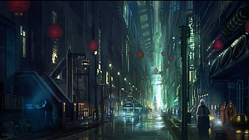 Landscape, Cities, Fantasy, Streets HD wallpaper