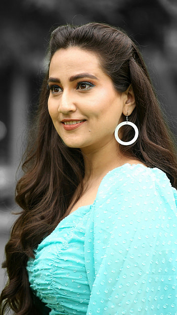 Manjusha, telugu actress, anchor HD phone wallpaper