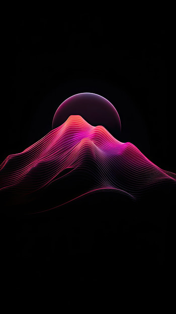 Colorful Dark Mountain, colorful, dark, black, nature, mountain, dark nature HD phone wallpaper
