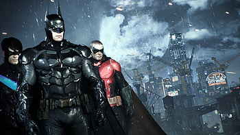 Nightwing Batman Robin in Batman Arkham Knight HD wallpaper