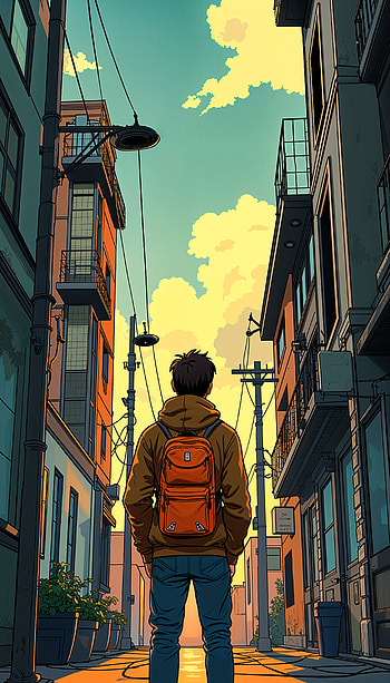 **Wanderlust: A Digital Nomad's **, urban, silhouette, backpack HD phone wallpaper
