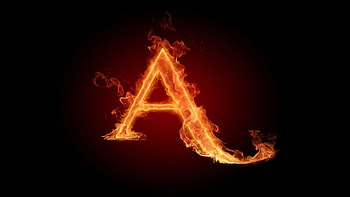 ... Burning Alphabet Fire Letter A HD wallpaper