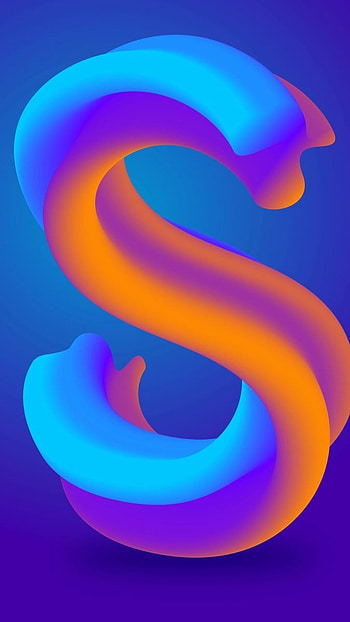 S Name Letter, Neon Letter HD phone wallpaper